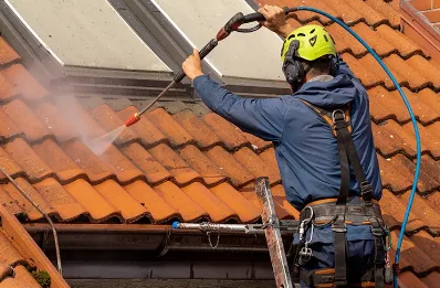 Démoussage et hydrofuge de toiture à Fontains